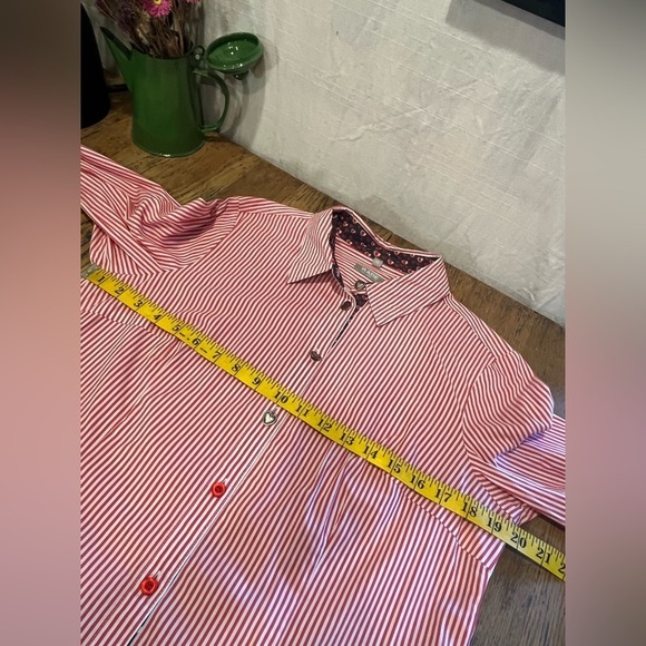 Red Striped Heart Button Shirt – Rabe size 40 - Picture 5 of 12